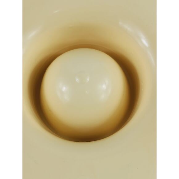 German Egg Cup Holder Melamine Egg Shaped 5 3/4" Mid Century Yellow Cream x4 - Picture 12 of 13